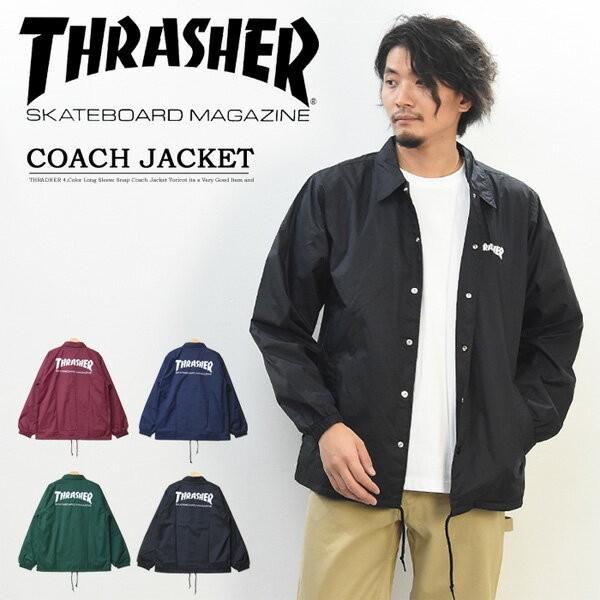 THRASHER スラッシャー ロゴプリント コーチジャケット マグロゴ THRASHER スラッシャー ロゴプリント コーチジャケット マグロゴ