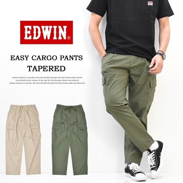 Edwin エドウィン イージー カーゴパンツ イージーパンツ タック入り テーパード ストレッチ アンクル丈 Ede52 Rex One 通販 Yahoo ショッピング
