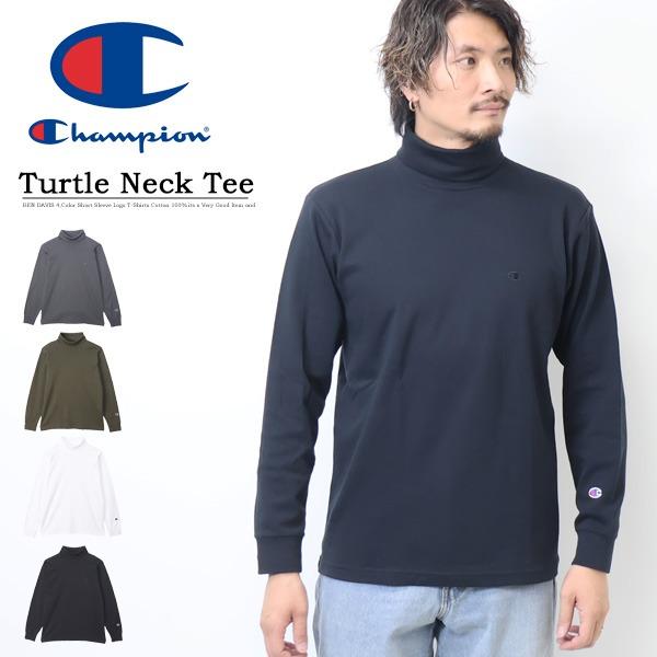 Champion（チャンピオン） タートルネック ワンポイント 長袖Tシャツ