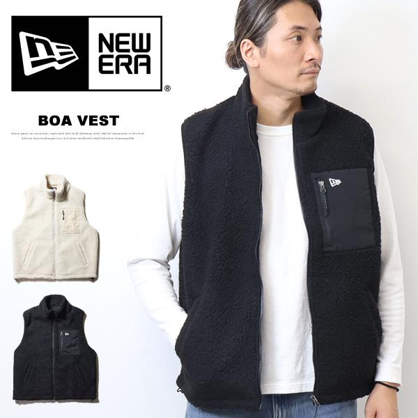ニューエラ ベスト メンズ ジャケット ボア フルジップ 防風 保湿性 NEW ERA（ニューエラ） ボアベスト ブルゾン アウター メンズ 送料無料