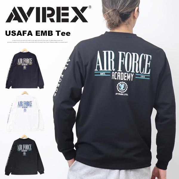 AVIREX アヴィレックス 長袖Tシャツ 刺繍 エンブロイダリー AVIREX アヴィレックス 長袖Tシャツ 刺繍 エンブロイダリー