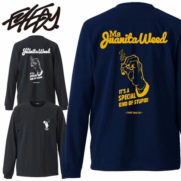 EYEDY アイディ プリント 長袖Tシャツ スモーキングハンド 長T ロンT メンズ EYE-LTM022
