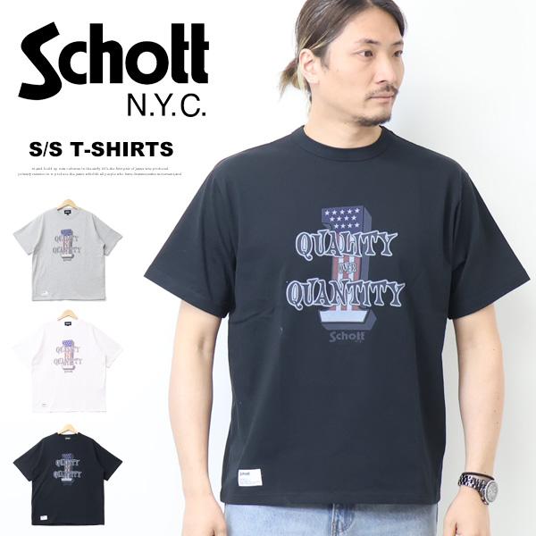 Schott N.Y.C（ショット） Schott プリント 半袖Tシャツ クオリティ
