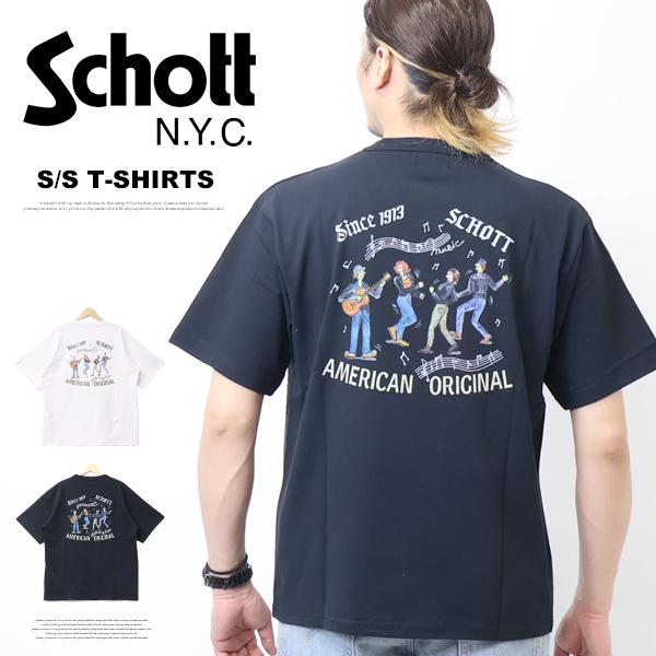 Schott N.Y.C（ショット） Schott プリント 半袖Tシャツ セッション 半