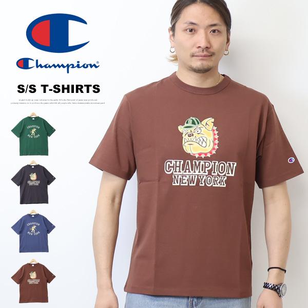 Champion チャンピオン グラデーションフロッキープリント 半袖T
