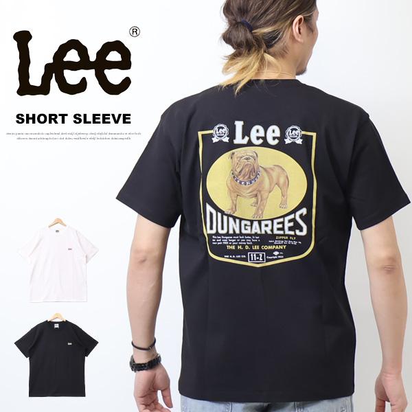 Lee（リー） バックプリント 半袖Tシャツ ブルドッグフラッシャー