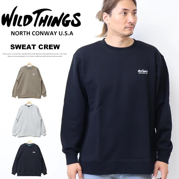WILD THINGS（ワイルドシングス） クルーネックスウェットシャツ 裏毛