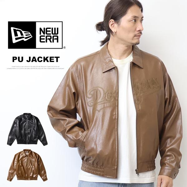 NEW ERA ニューエラ シンセティックレザー ジャケット ヤンキース ドジャース ライトアウター ブルゾン メンズ 送料無料 15129282 15129283