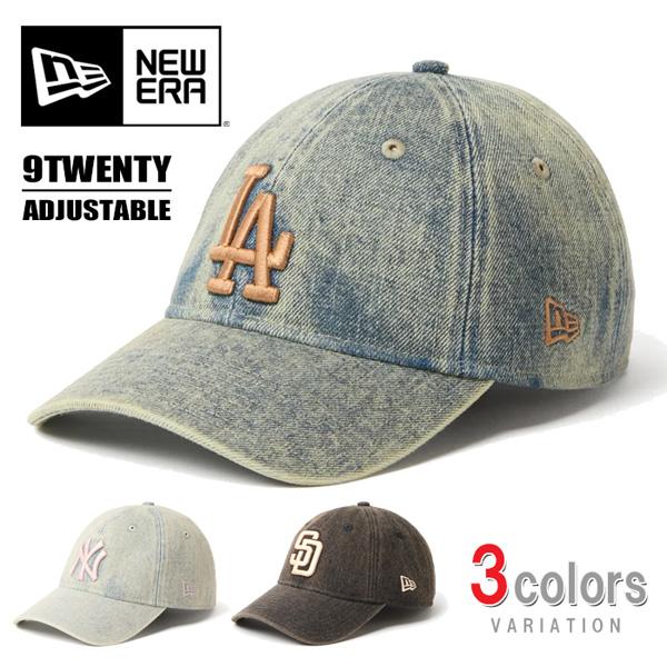 NEW ERA ニューエラ 9TWENTY キャップ Over Dye Denim ヤンキース ドジャース パドレス オーバーダイデニム 帽子 メンズ ベースボールキャップ 920