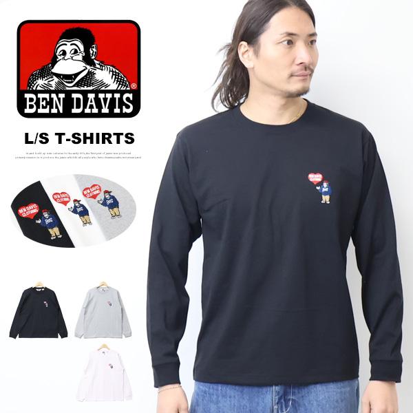 BEN DAVIS（ベンデイビス） ワンポイント刺繍 長袖Tシャツ ロンT 長T