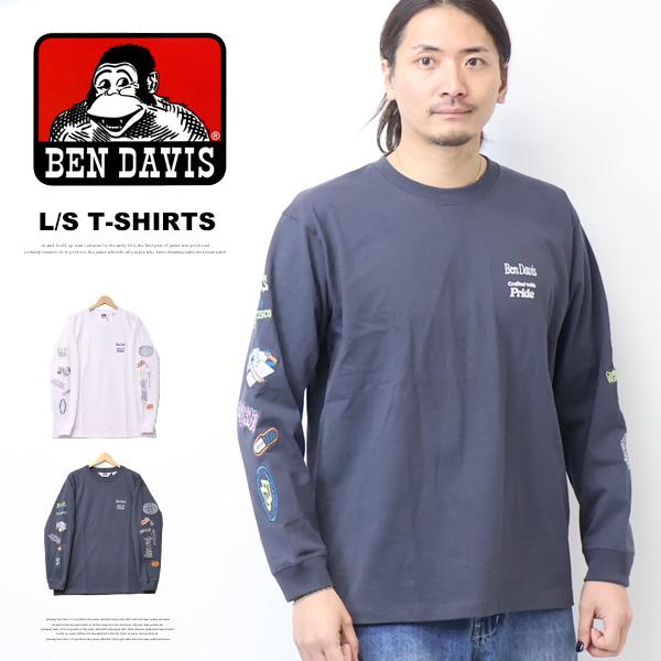 BEN DAVIS（ベンデイビス） カラフル刺繍 長袖Tシャツ ビッグ 