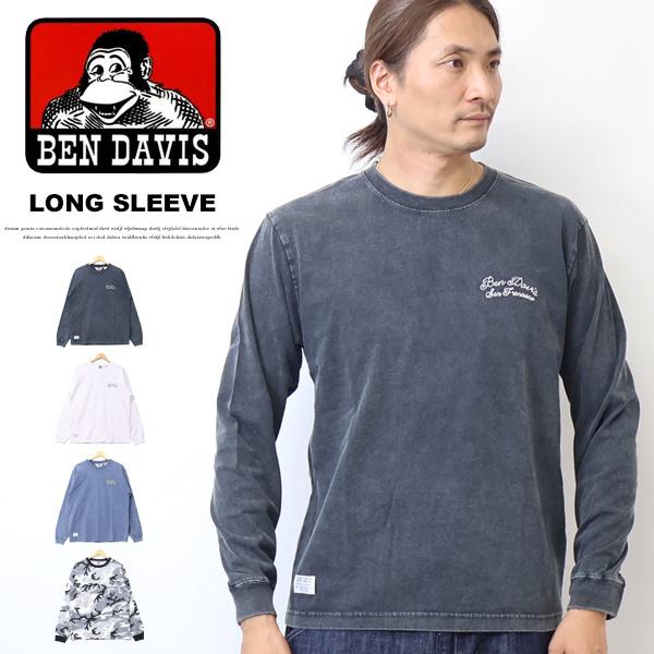 BEN DAVIS ベンデイビス ワンポイント刺繍 長袖Tシャツ ロンT 長T レギュラーフィット メンズ ゴリラ 送料無料 26780029