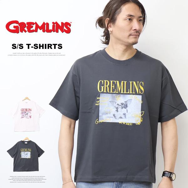 GREMLINES グレムリン フォトプリント 刺繍 半袖Tシャツ 半T ギズモ