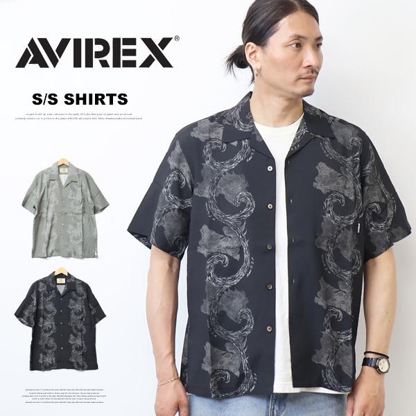 AVIREX（アヴィレックス） アロハシャツ KOMAINU 狛犬 半袖シャツ