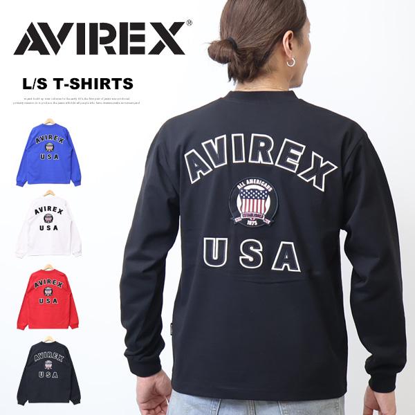 AVIREX アヴィレックス シグネチャーバーシティー ロゴ 長袖Tシャツ メンズ ロンT 長T アビレックス 送料無料 783-6930006