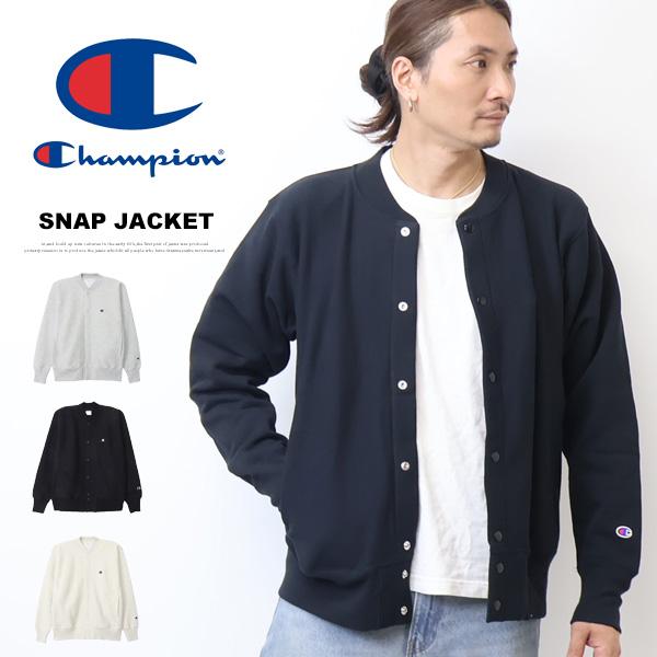 Champion チャンピオン リバースウィーブ スナップスウェットシャツ スナップジャケット カーディガン 裏起毛 メンズ ライトアウター 送料無料 C3-A020