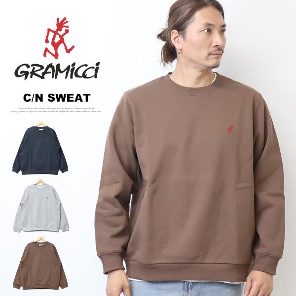 GRAMICCI グラミチ ワンポイント刺繍 クルーネックスウェットシャツ 裏起毛 トレーナー メンズ 送料無料 G308-FT