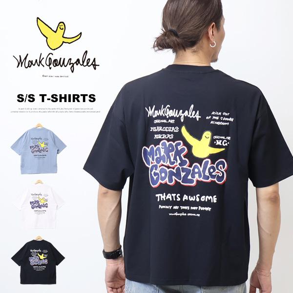 Mark Gonzales（マークゴンザレス） 刺繍 バックプリント 半袖Tシャツ