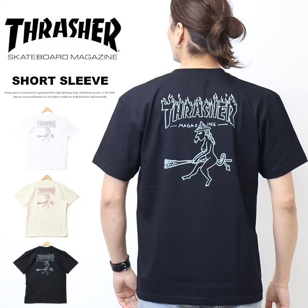 THRASHER（スラッシャー） フレイムロゴプリント 半袖Tシャツ 半T