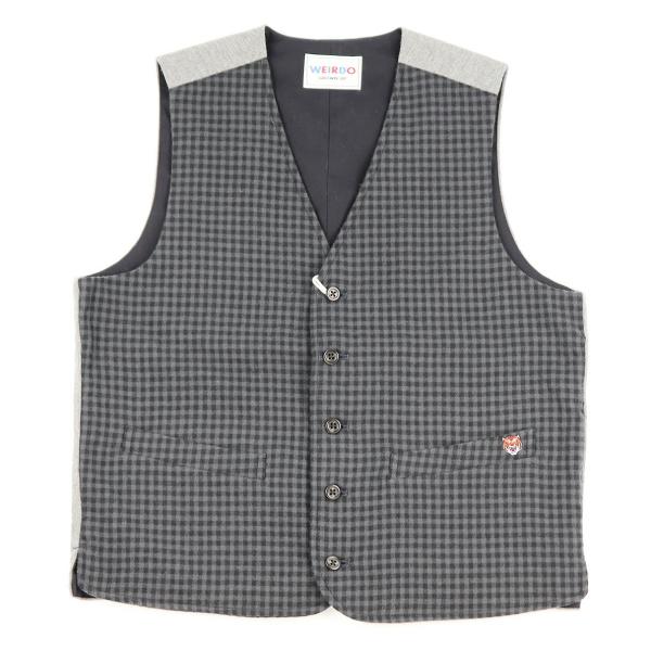 WEIRDO（ウィアード） WEIRDO CIRCUS - VEST (GRAY × BLACK) サーカス