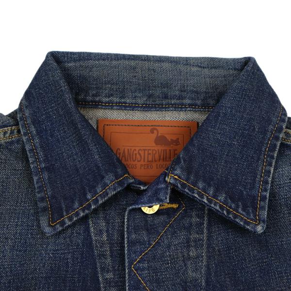 代引可 ギャングスタービル デニムジャケット ヴィンテージフィニッシュ メンズ Gangsterville Thug Ride Denim Jacket Vintage Finish Gladhand グラッドハンド ラッピング無料即出荷