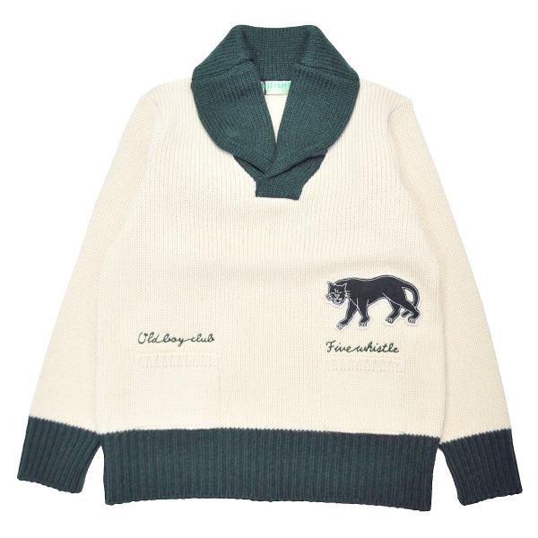 NORTH NO NAME 5WHISTLEクマ刺繍のウールセーター Lサイズ NORTH NO NAME 5WHISTLEクマ刺繍のウールセーター Lサイズ NORTH