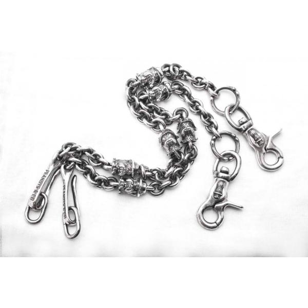 PEANUTS＆CO PEANUTS & CO. BULL WALLET CHAIN (SILVER×DIAMOND