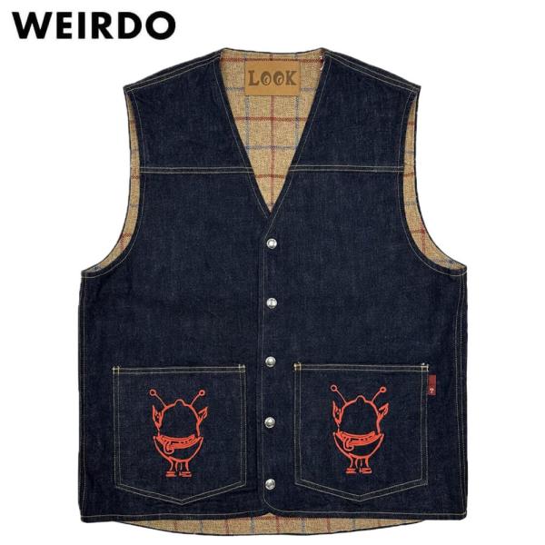 WEIRDO（ウィアード） デニム ワーク ベスト メンズ WEIRDO LOOK