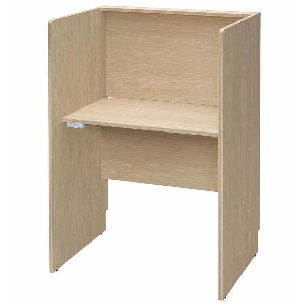 【商品説明】増連できる個別型集中ブースの2ヶ口コンセント付き。単体のブース型デスクとしての使用はもちろん、別売りの増連タイプを組み合わせることが可能で自習室や個別学習塾、コールセンターなどにもおすすめです。天板と幕板の2箇所に配線穴付き。上...