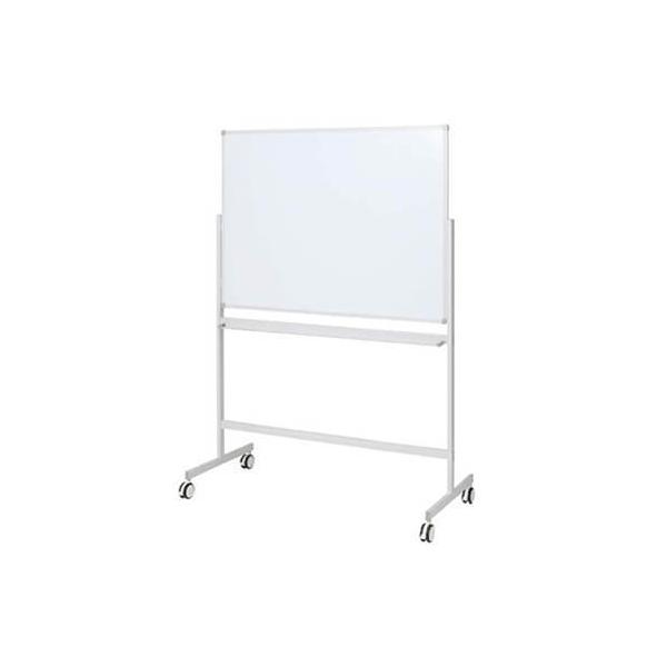 【美品】 オフィスコム ホワイトボード 1200×900mm 脚 キャスター付き 送料無料】 ホワイトボード 脚付き 両面 ブラックフレーム 1200