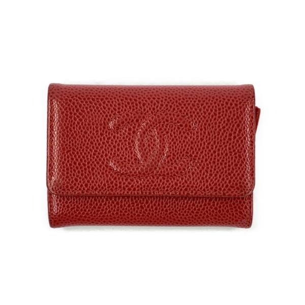 CHANEL シャネル キャビアスキン ココマーク カードケース コイン