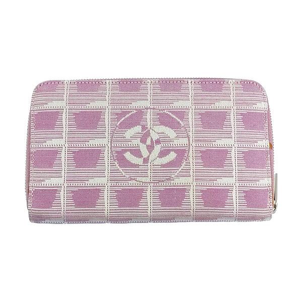 CHANEL シャネル ニュートラベルライン・ラウンドファスナー長財布 