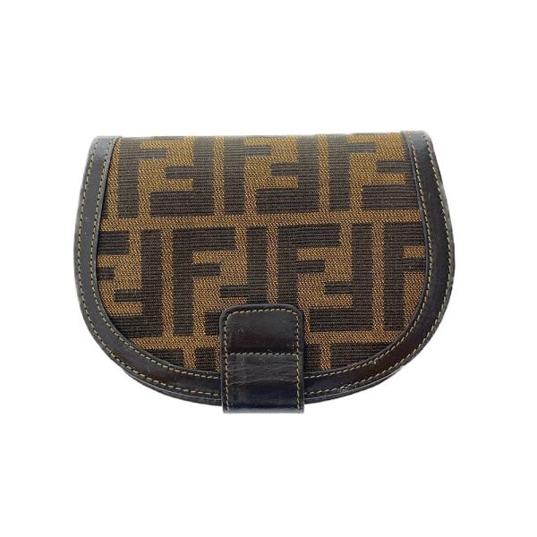 FENDI フェンディ ズッカ・ハーフムーン2つ折り財布/2804.01223