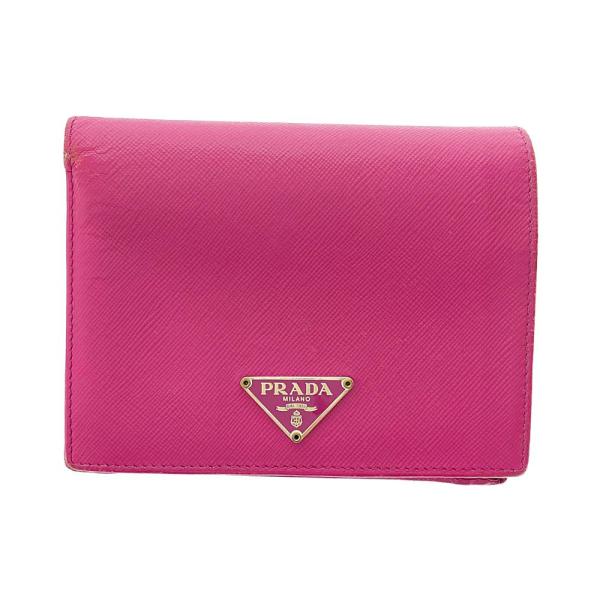 PRADA（プラダ） 2つ折り財布 トライアングルロゴ/M668A/FUXIA/PRADA