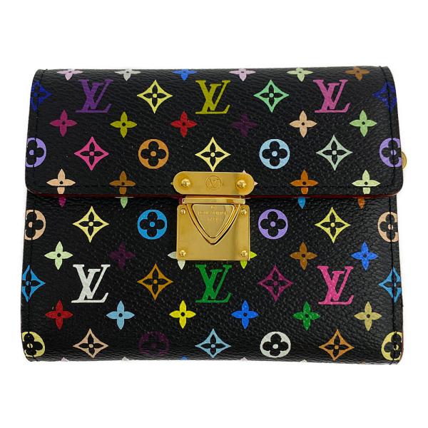 ルイヴィトン モノグラム・マルチカラー・ポルトフォイユコアラ・2つ折り財布/M58015/ブラック/LOUIS VUITTON  翌日配送可/b230414/478326
