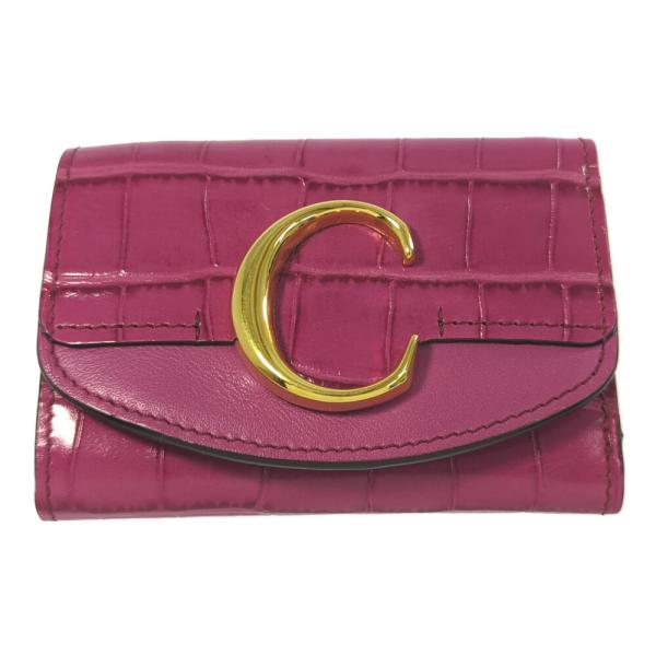 Chloe（クロエ） 型押し・レザー 2つ折り財布 ミニ財布 ウォレット