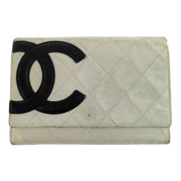 CHANEL（シャネル） カンボンライン ココマーク レザー 2つ折り 財布
