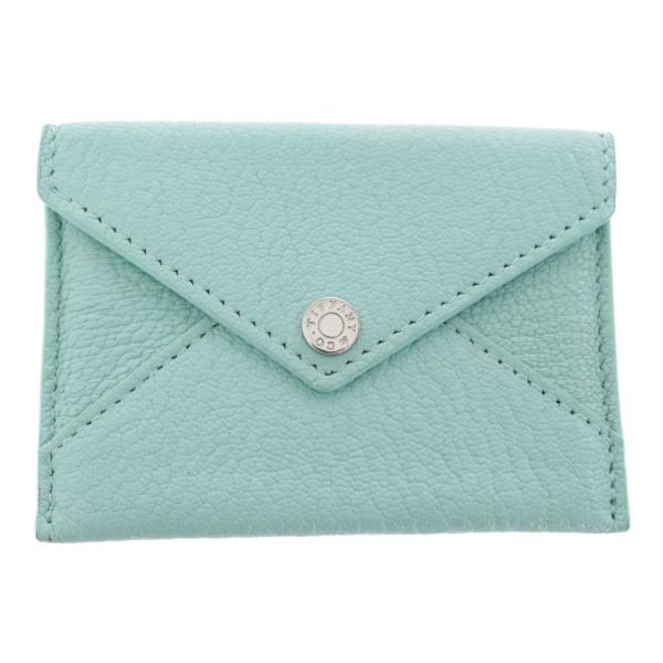 ティファニー 名刺入れ カードケース レター型/ブルー/TIFFANY