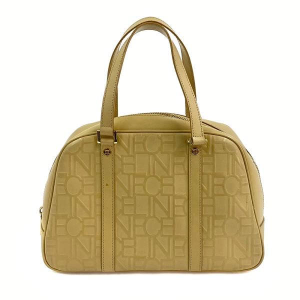 CELINE セリーヌ ロゴエンボスハンドバッグ/CE00/12/ベージュ