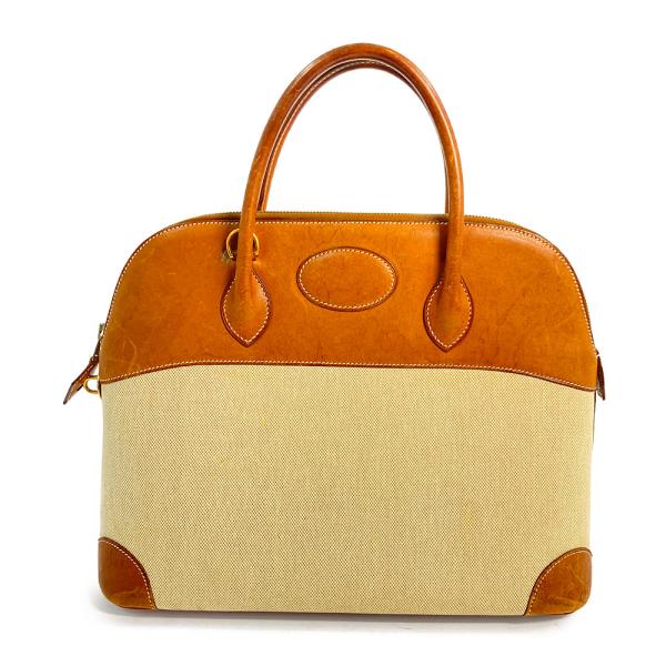 ◎本物 美品 HERMES ボリード35 トートバッグ ブラウンベージュ系 HERMES エルメス ボリード35・ハンドバッグ/ブラウン/ナチュラル