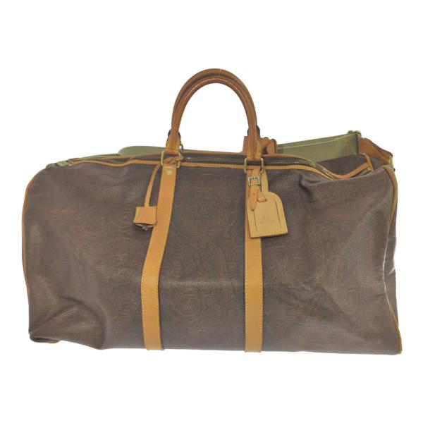 ETRO（エトロ） コーティングレザー ペイズリー柄 総柄 ボストンバッグ