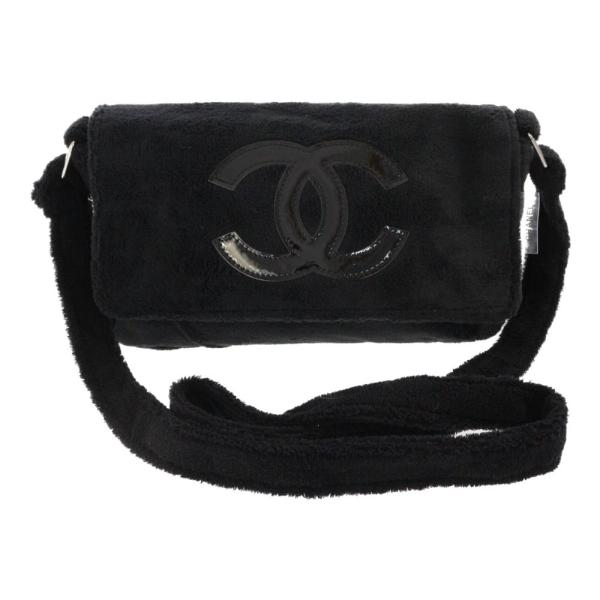 CHANEL ブラック ショルダーバッグ ノベルティー CHANEL - CHANEL ノベルティ ショルダーバッグ ブラックの通販