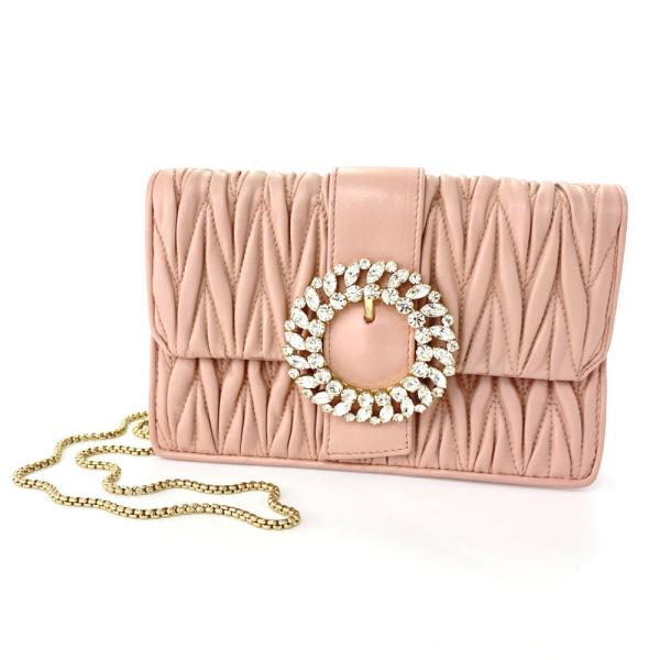 MIUMIU マテラッセクリスタルチェーンショルダーバック5BD417 楽天市場】miumiu（ミュウミュウ）マテラッセ ナッパクリスタル