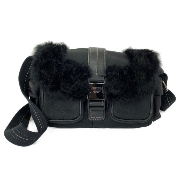 コーチ シアリング ビート 2way ショルダーバッグ ファー レザー 斜め掛け コーチ シアリング ビート 2way ショルダーバッグ ファー レザー 斜め掛け