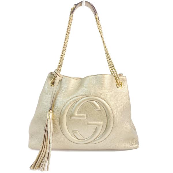 GUCCI（グッチ） ソーホー・ショルダー（シルバー）バッグ/メタリック