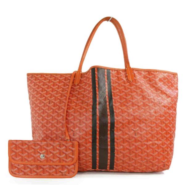 Goyard サンルイ　GM トートバッグ　オレンジ　ポーチ付き Goyard サンルイ GM トートバッグ オレンジ ポーチ付き - メルカリ