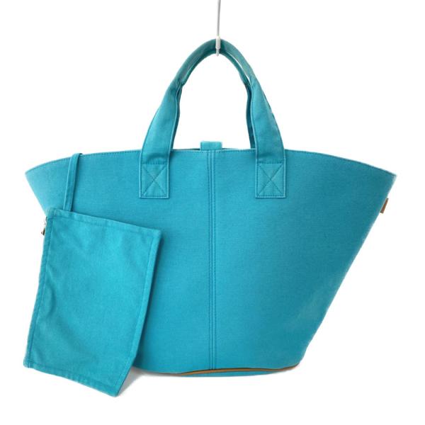 HERMES エルメス パニエドプラージュMM・ポーチ付キャンバス