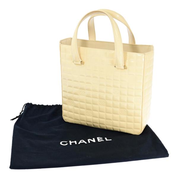 CHANEL（シャネル） チョコバー・ココマーク エナメル トートバッグ 
