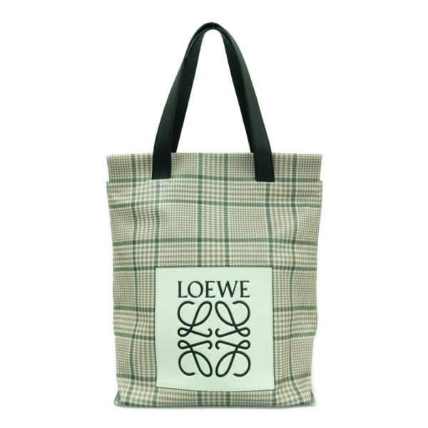 LOEWE ロエベ ショッパー・ロゴ アナグラム チェック柄 トート LOEWE ロエベ ショッパー・ロゴ アナグラム チェック柄 トート