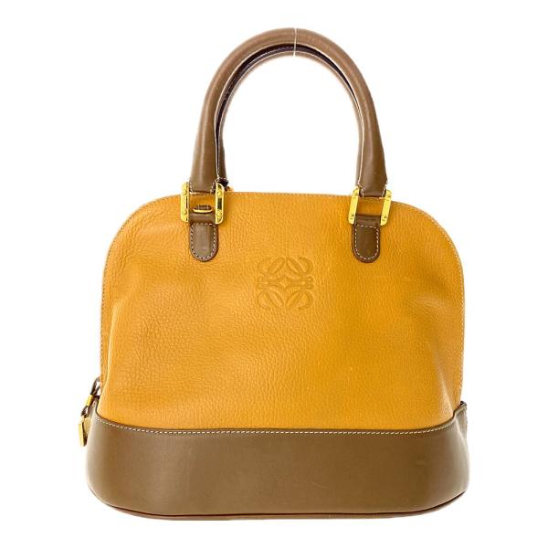 ■2way■LOEWE ショルダーバッグ　ハンドバッグ　ブラウン　アナグラム LOEWE ロエベ ショルダーバッグ ブラウン キャメル アナグラム